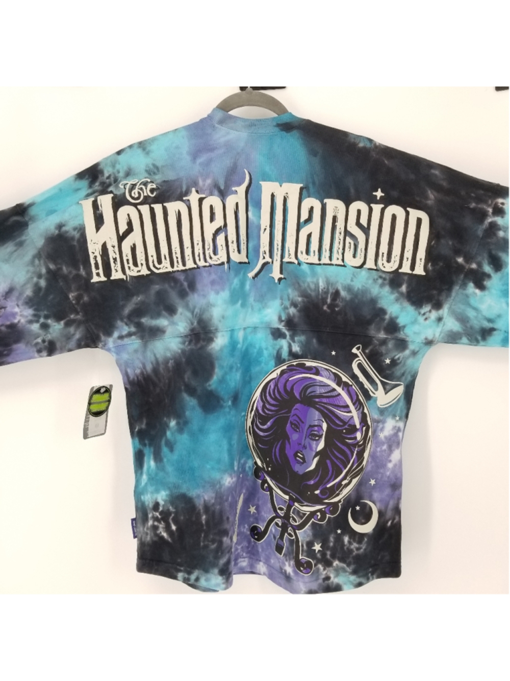 Disney Parks Haunted Mansion Tie Dye Spirit Jersey Small Madame Leota Glow NWT